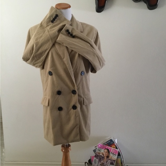 HYFVE TAN CORDUROY BLAZER/SIZE M/ SMALL PADDED SHOULDER INSIDE LINING/ NWOT - Picture 4 of 5
